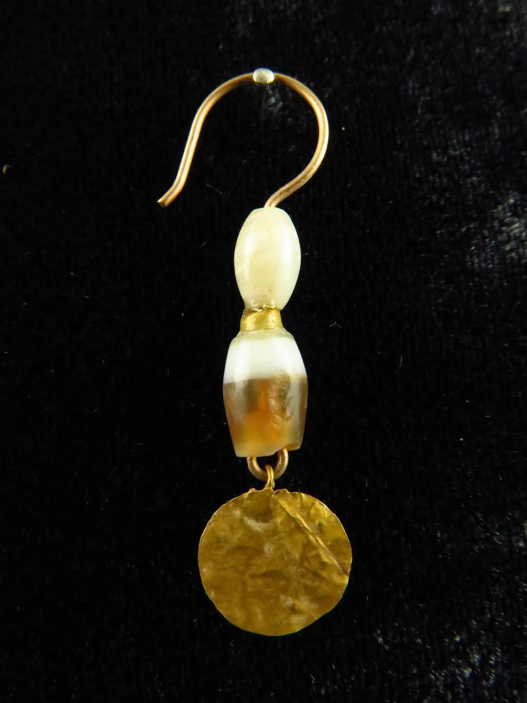 Bactrian Gold Earring - 2nd to 4th Century CE | Elegant Crystal Embellishment