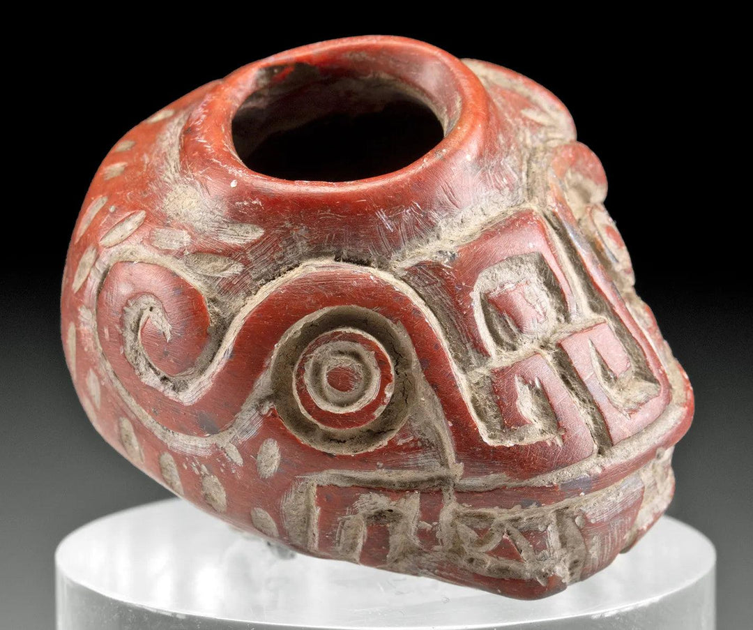 Chavin Carved Stone Jarlet - 10th to 5th Century BCE | Pre-Columbian Ritual Jaguar Head