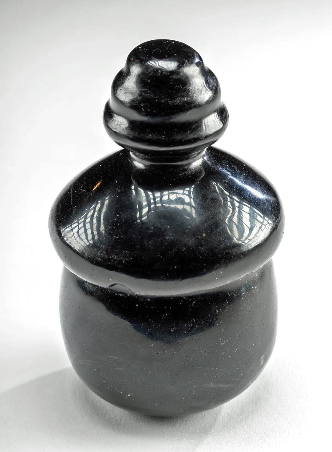 Mixtec Obsidian Lidded Jar - 13th to 16th Century CE | Rare Malter's Auction