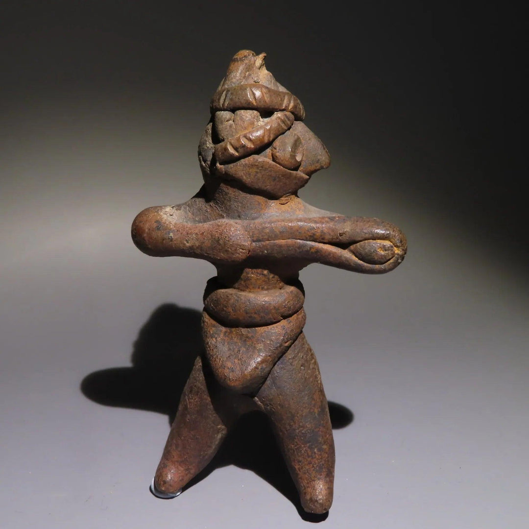 Nayarit Terracotta Slingshot Warrior Figure - 8th to 3rd Century BC | Published & Exhitbited