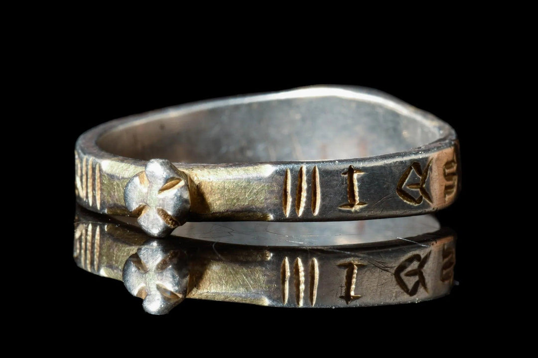 Kingdom of England Gilded Silver Stirrup Pilgrim's Ring - 13th Century CE | Inscribed "Jesus of Nazareth"