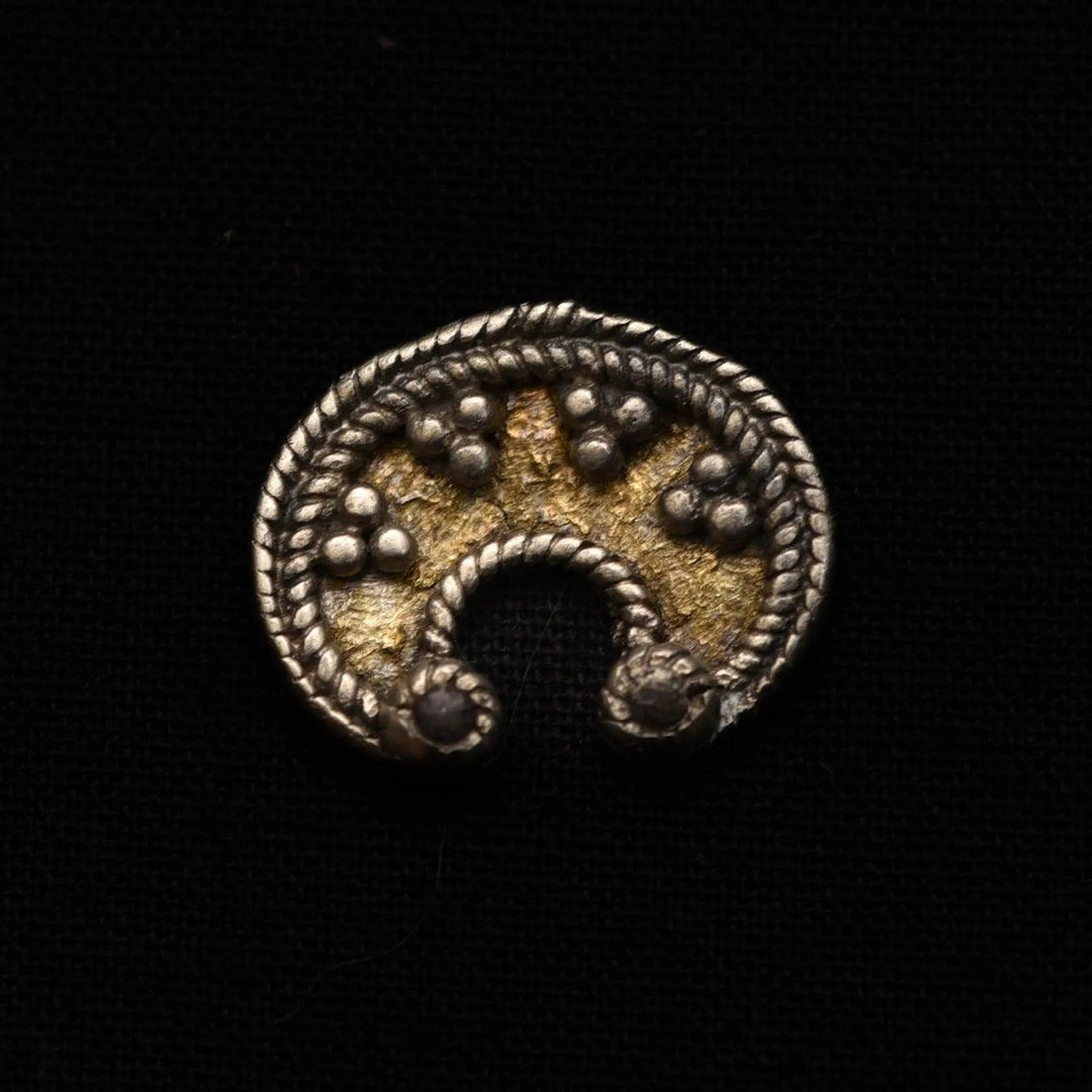 Viking Era Gilded Silver Shield Appliqué - 9th to 12th Century CE | Rare Filigree Decor