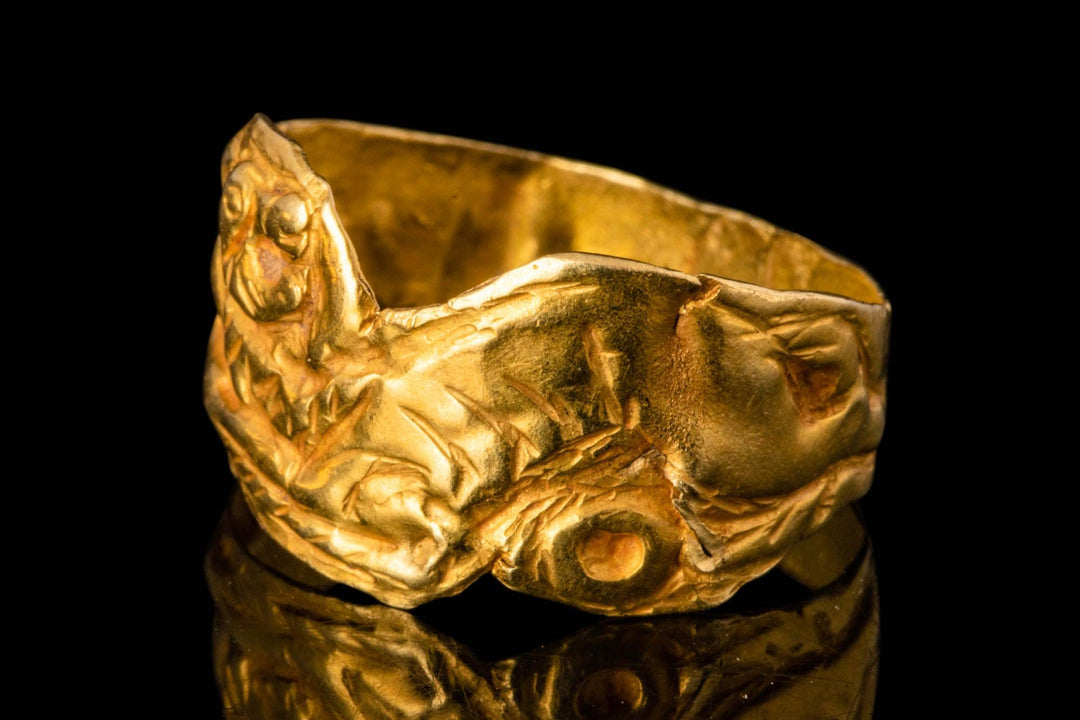 Scythian Gold Lion Ring - 6th to 4th Century BCE | Nomadic Warrior Symbolism