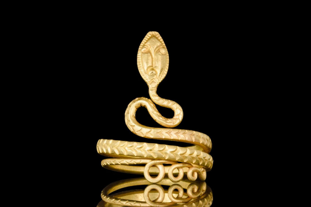 Romano-Egyptian Gold Snake Ring - 1st Century BCE to 1st Century CE | Ancient Symbol of Eternity