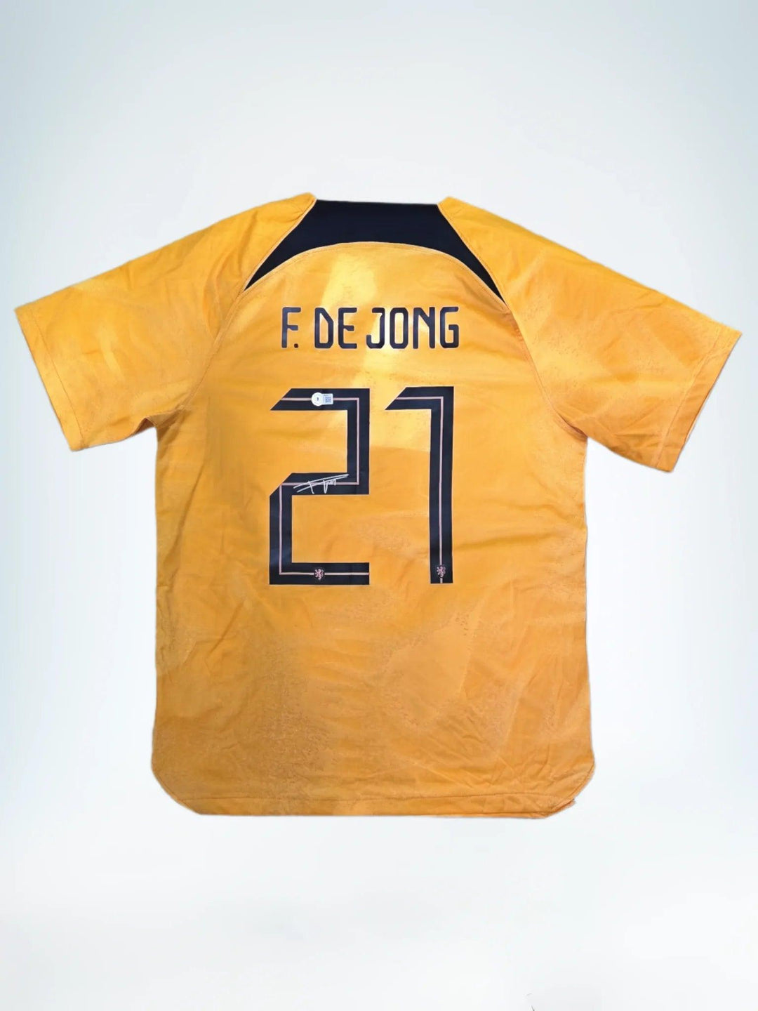 Frenkie de Jong 21 Netherlands 2022 Signed Shirt | Dutch Midfield Maestro Memorabilia