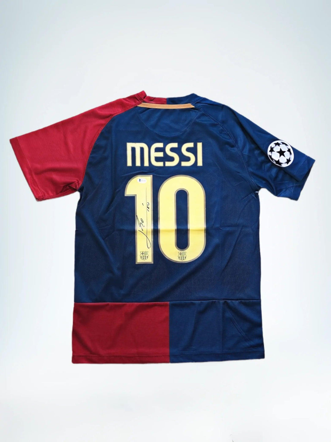 Lionel Messi 10 FC Barcelona 2008-2009 Finals - Signed Soccer Jersey | Beckett Witnessed