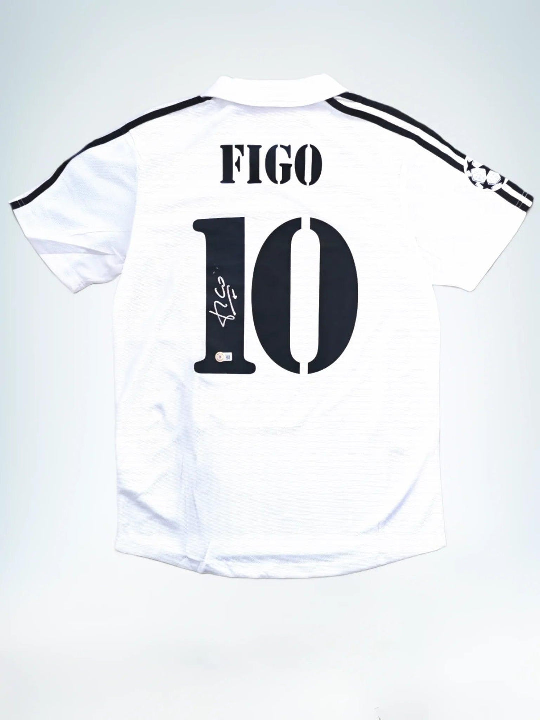 Luis Figo 10 Real Madrid 2001-2002 Home - Signed Soccer Shirt | European Champion Glory