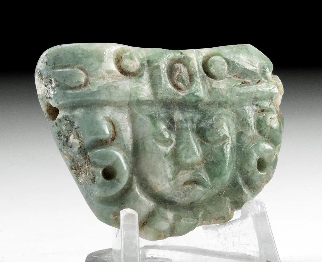 Maya Jade Pendant of Lord - Late Classic Period | Resplendent Pre-Columbian Artistry