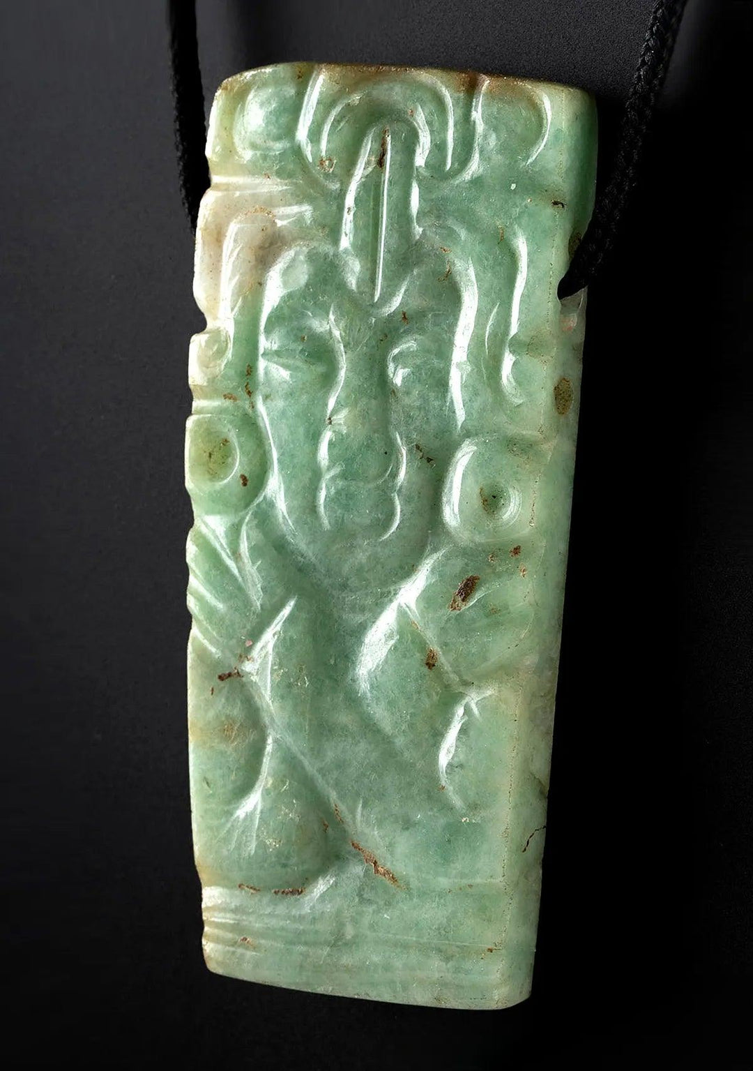 Maya Jadeite Lord Pendant - Late Classic Period | Prestigious Artifact