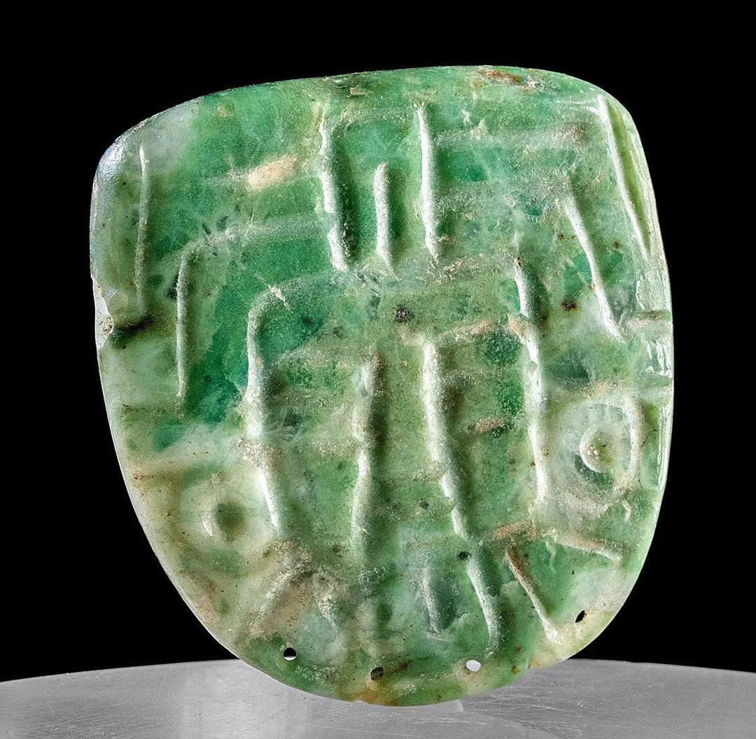 Pre-Columbian Maya Jadeite Lord Pendant - Late Classic Period | Heirloom Artifact