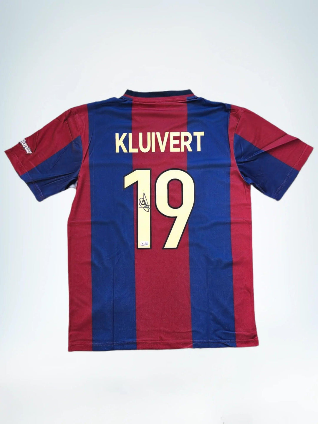 Patrick Kluivert 19 Barcelona 1998-1999 Home - Signed Soccer Shirt | Blaugrana