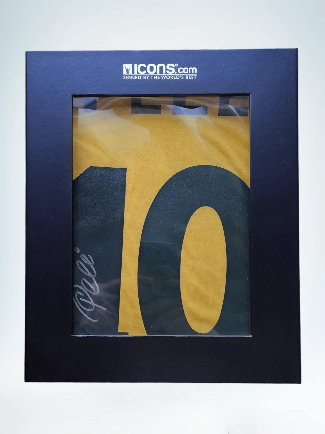 Pele 10 Brazil Retro Home - Signed Soccer Shirt | Icons.com COA
