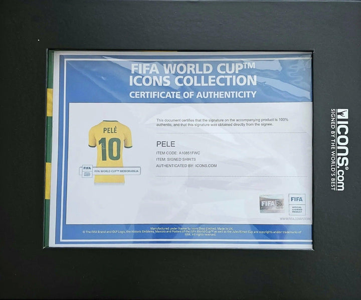 Pele Brazil 10 1970 Home - Signed Soccer Shirt | Rare FIFA Certified Edition