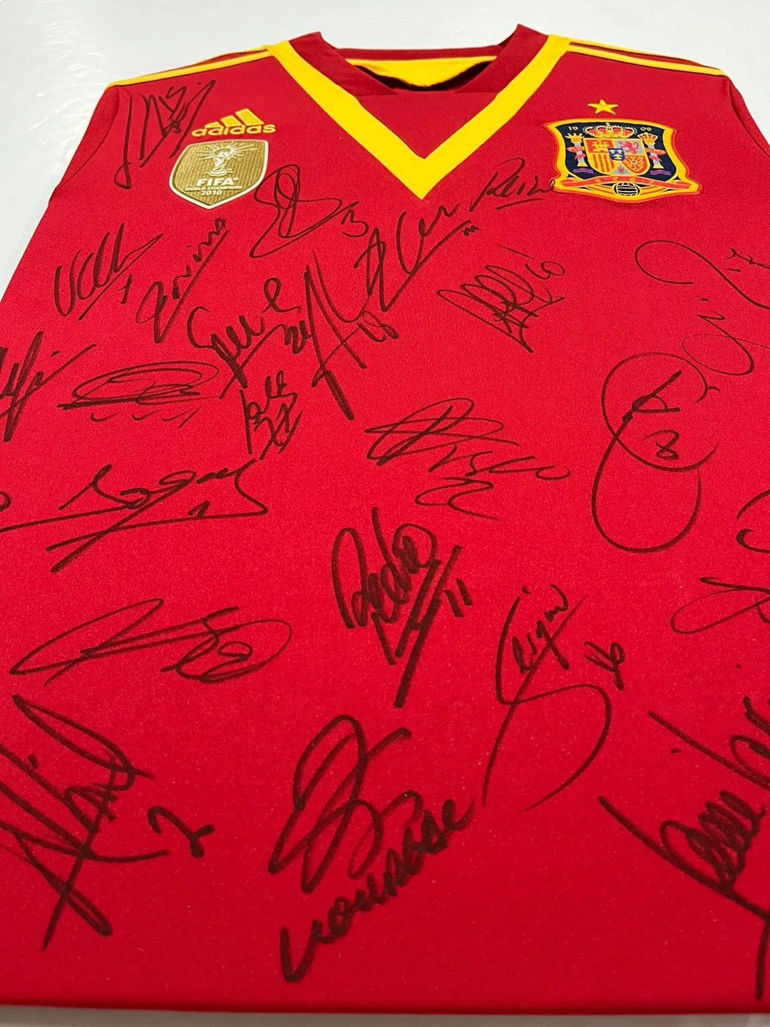 Spain World Cup 2010 Winners - Signed Soccer Shirt | All Signatures National Team