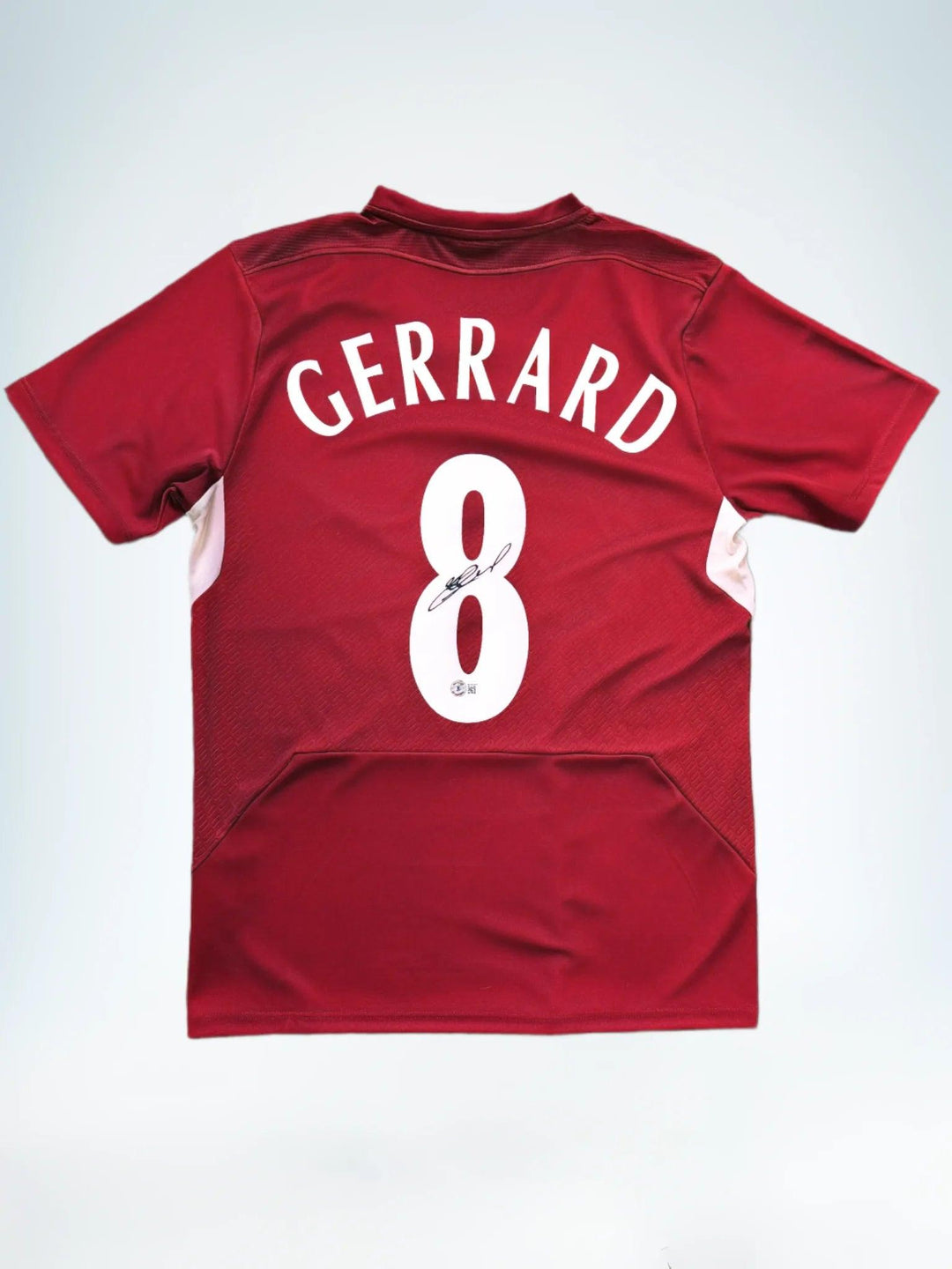 Steven Gerrard 8 Liverpool 2004-2005 Home - Signed Soccer Shirt | Istanbul Night Legend
