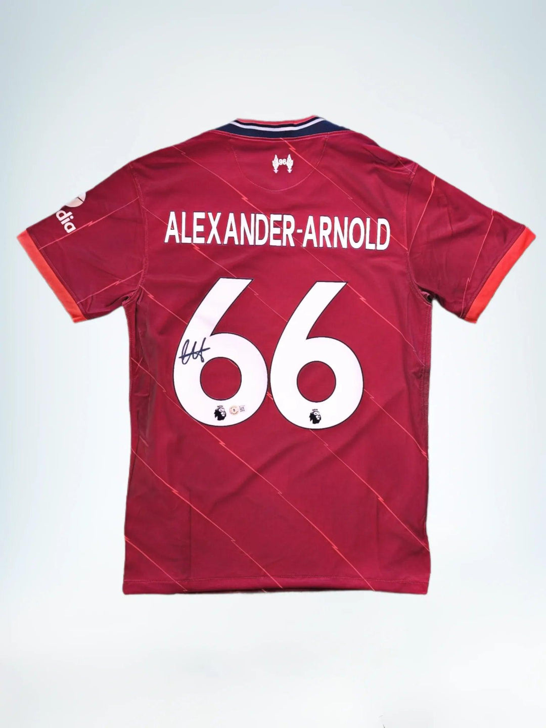 Trent Alexander-Arnold 66 Liverpool 2021-2022 Home - Signed Soccer Shirt | Premier League Prodigy