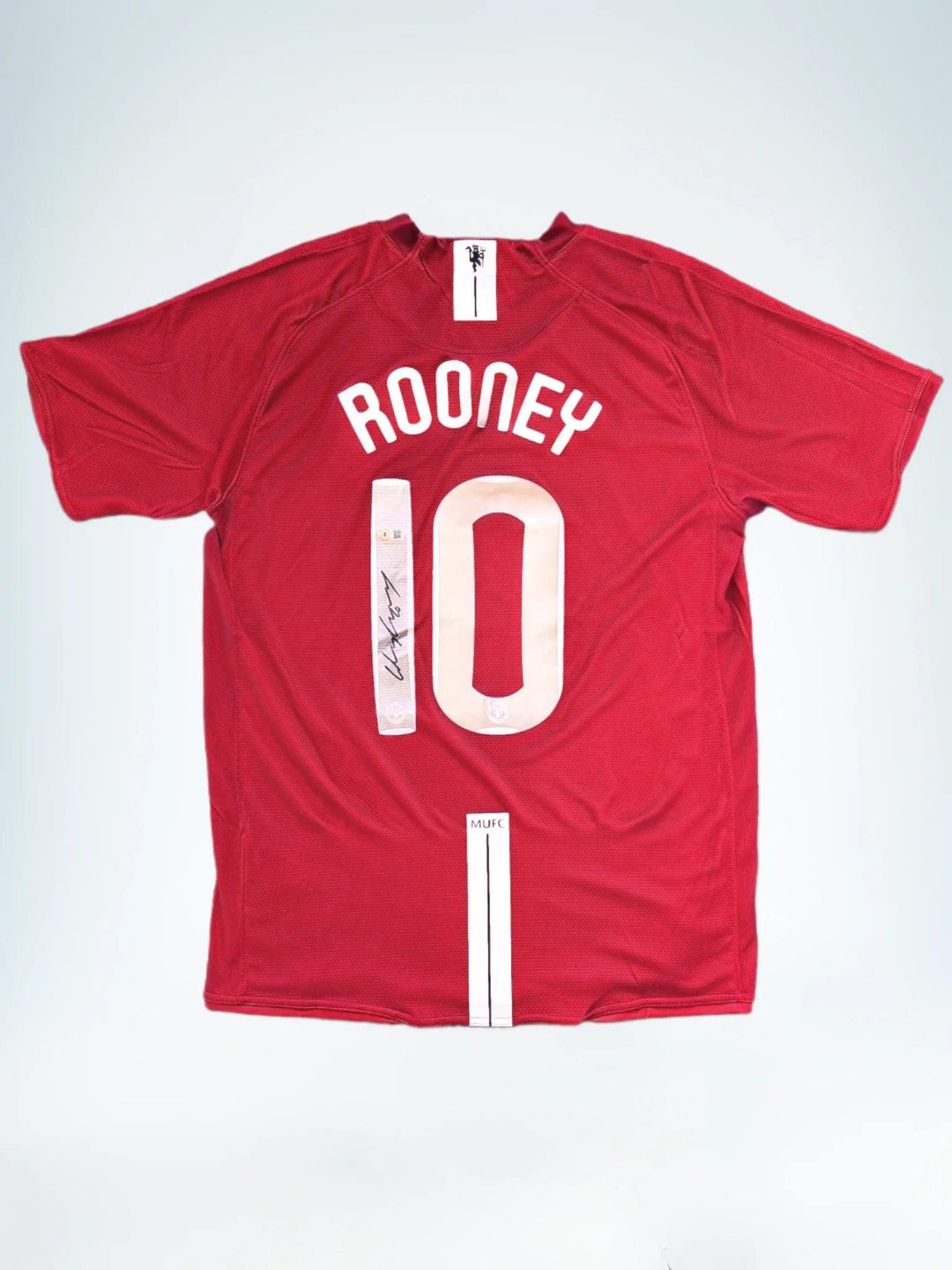 Wayne Rooney 10 Manchester United 2007-2008 - Signed Soccer Shirt | UEFA Champions League Winner