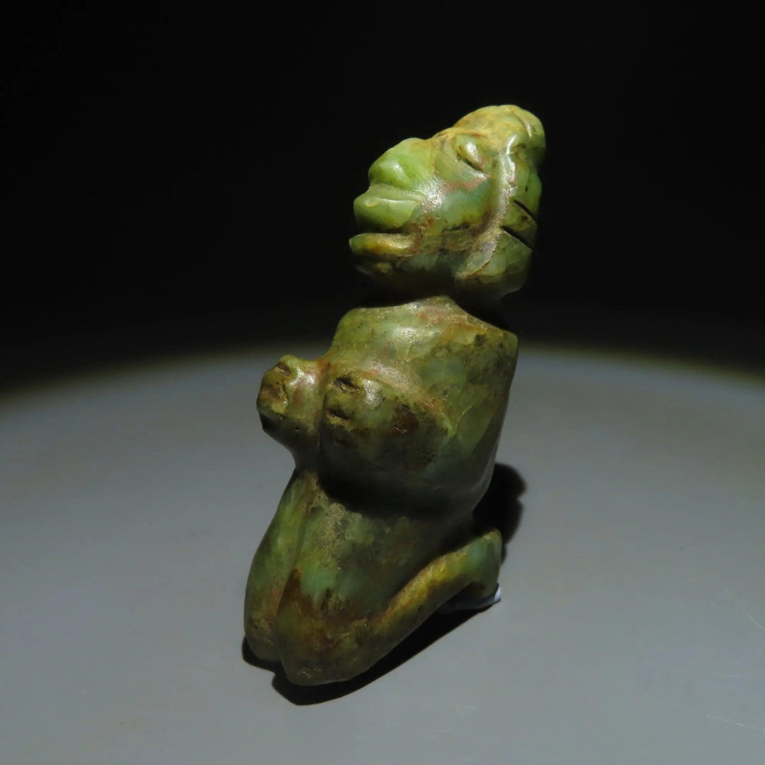 Mixtec Jade Anthropomorphic Figure - 13th to 14th Century CE | Exquisite Pre-Columbian Art