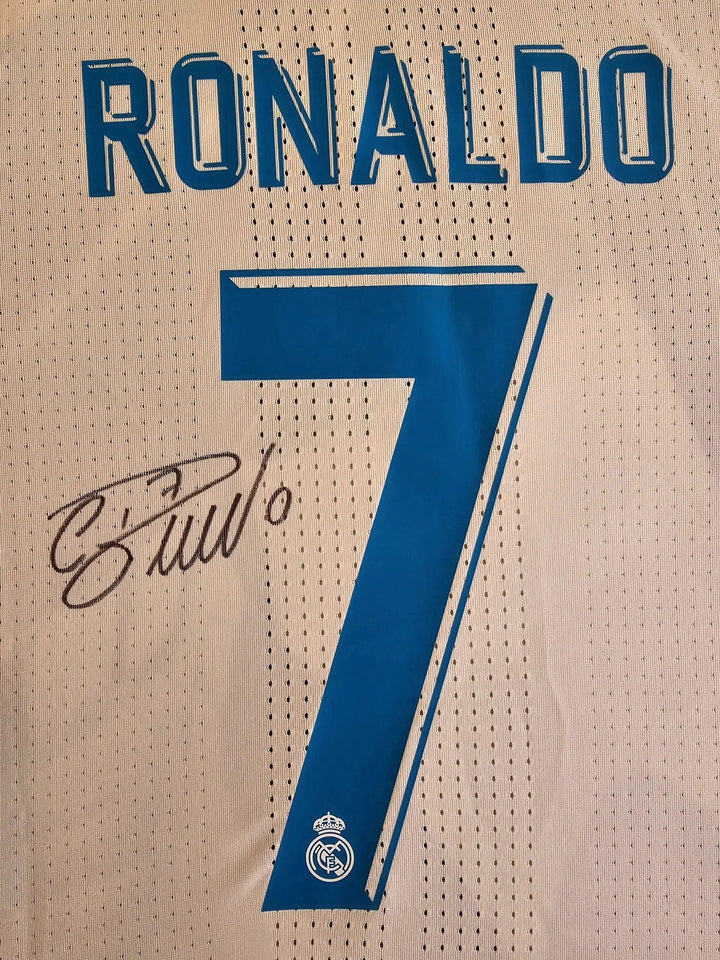 Cristiano Ronaldo 7 Real Madrid 2017-2018 Home Signed Soccer Shirt | La Decimotercera