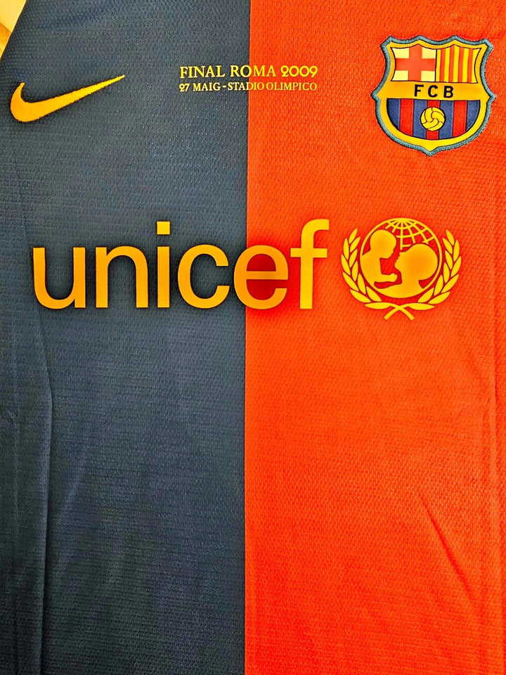 Lionel Messi 10 Barcelona 2008-2009 Home - Signed Soccer Shirt | UEFA Champions League Triumph