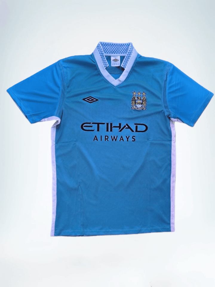 Sergio Agüero 16 Manchester City 2011-2012 Home - Signed Soccer Shirt | Title-Winning Goal Moment