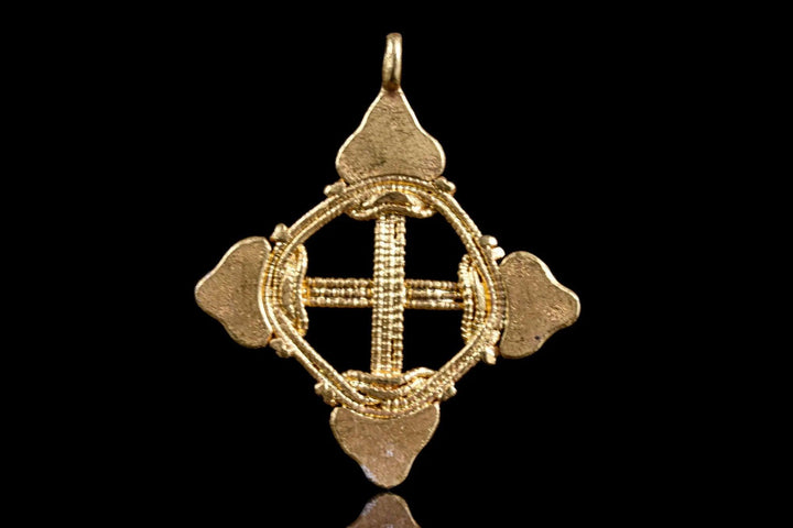 Viking Gold Filigree Cross Pendant - 9th to 11th Century CE | Exquisite Pagan and Christian Symbolism Fusion