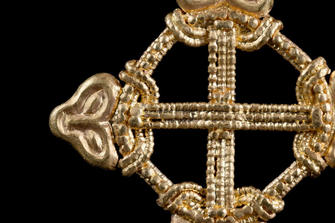 Viking Gold Filigree Cross Pendant - 9th to 11th Century CE | Exquisite Pagan and Christian Symbolism Fusion