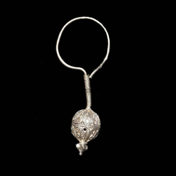 Medieval Bulgarian Silver Earring - 14th Century CE | Elite Jewelry