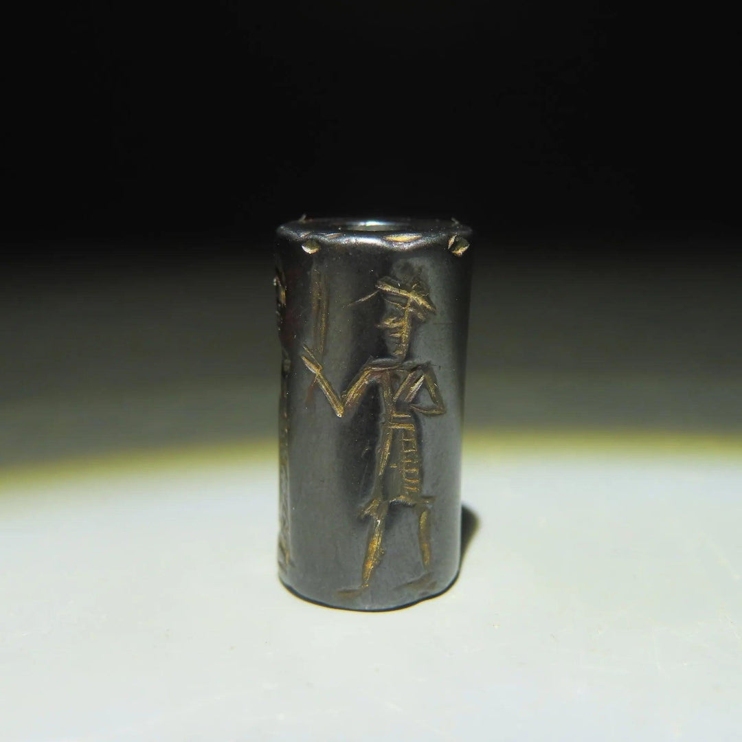 Rare Babylonian Hematite Cylinder Seal - Ancient Artifact