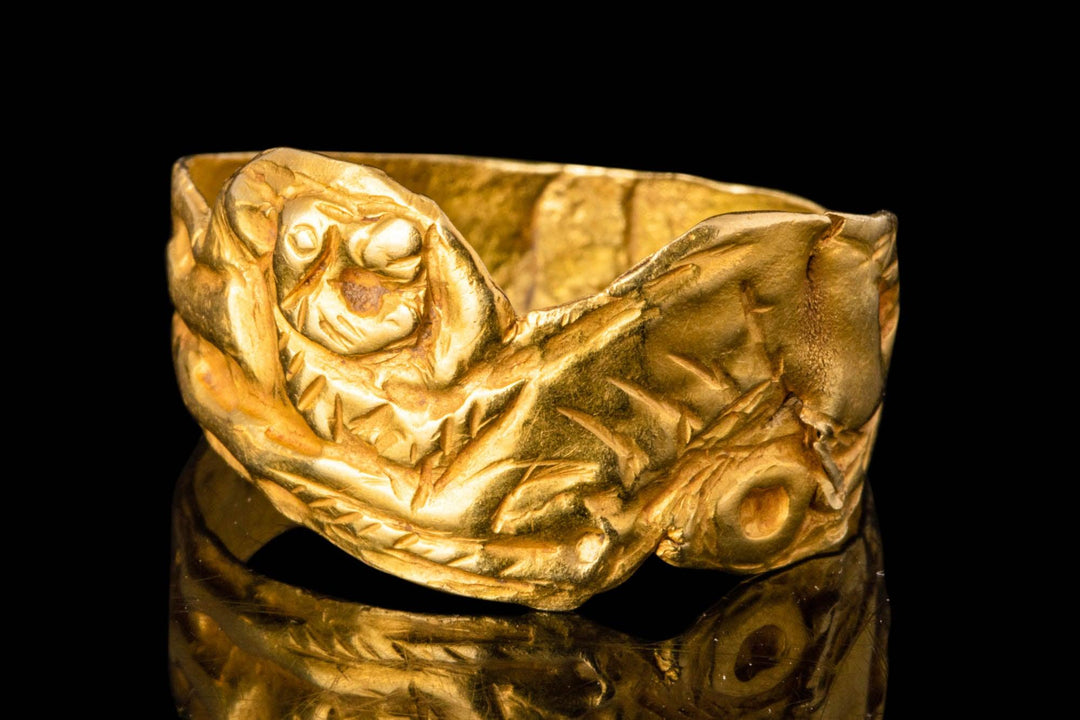 Scythian Gold Lion Ring - 6th to 4th Century BCE | Nomadic Warrior Symbolism