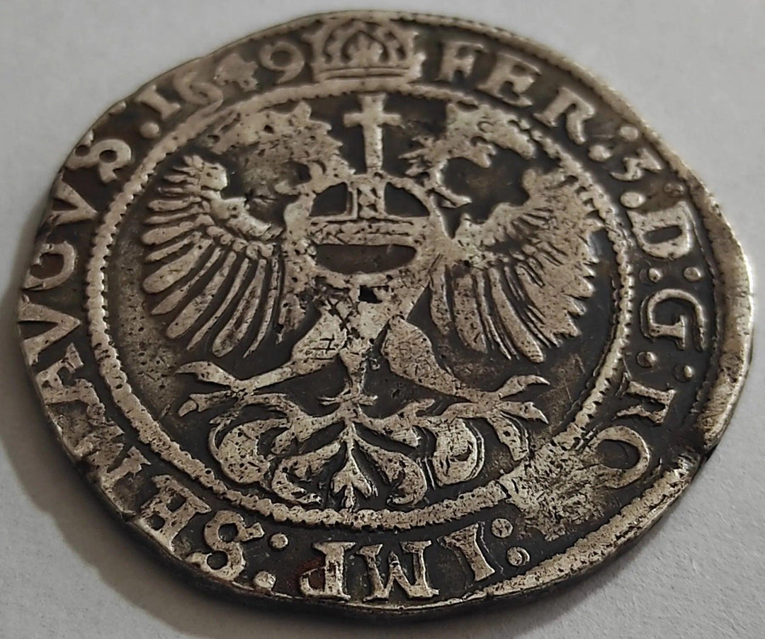 Netherlands Zwolle Silver Arendrijksdaalder - 1649 | Emperor Ferdinand III Extremely Rare