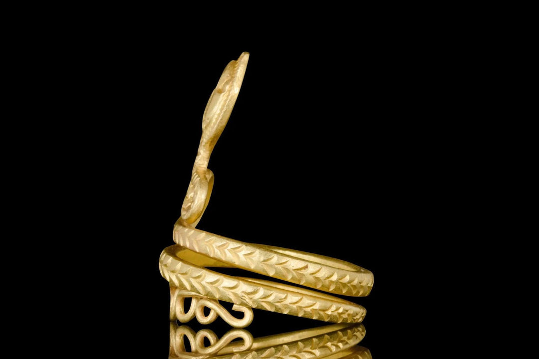 Romano-Egyptian Gold Snake Ring - 1st Century BCE to 1st Century CE | Ancient Symbol of Eternity