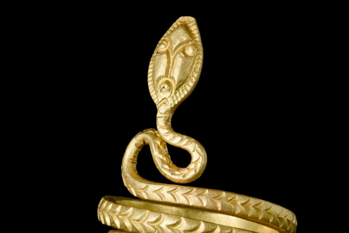 Romano-Egyptian Gold Snake Ring - 1st Century BCE to 1st Century CE | Ancient Symbol of Eternity