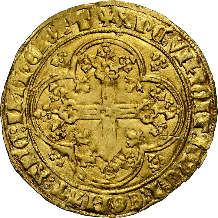 Netherlands Golden Shield - 1349-1389 CE | Rare Medieval Clinckaert Willem V