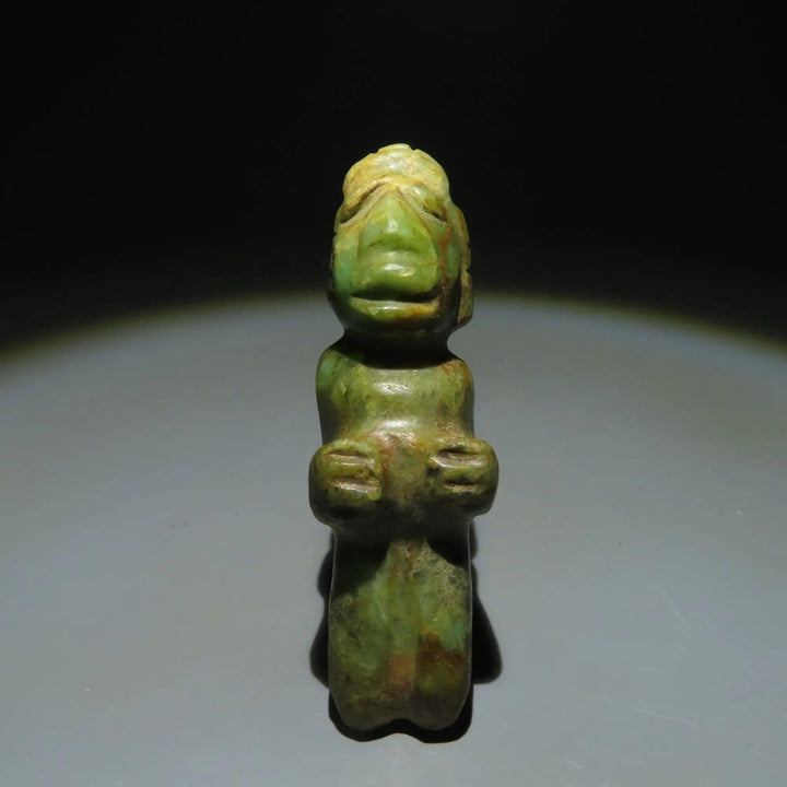 Mixtec Jade Anthropomorphic Figure - 13th to 14th Century CE | Exquisite Pre-Columbian Art