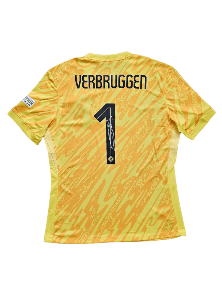 Bart Verbruggen 1 Holland Euro 2024 - Match Issued Shirt Signed | Youngest GK