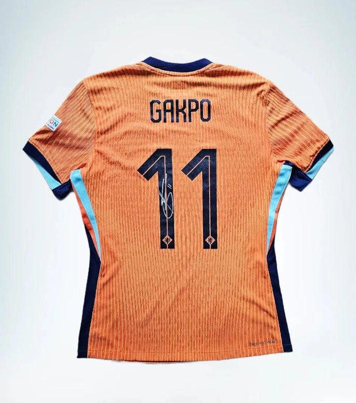 Cody Gakpo 11 Holland Euro 2024 - Match Worn Shirt Signed | Top Scorer