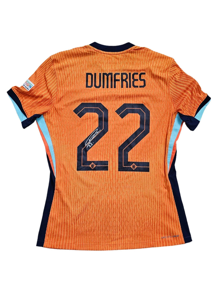 Denzel Dumfries Signed Matchworn Holland Shirt | Euro Cup 2024 Semi-Final