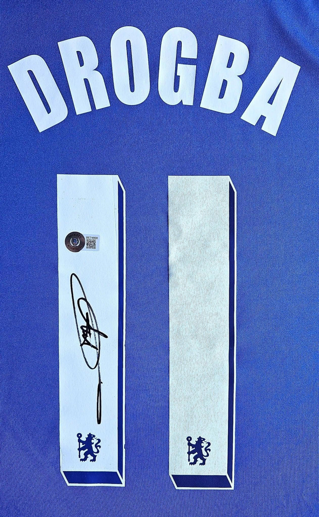 Didier Drogba 11 Chelsea 2011-2012 Home - Signed Soccer Shirt | Historic Champions League Final