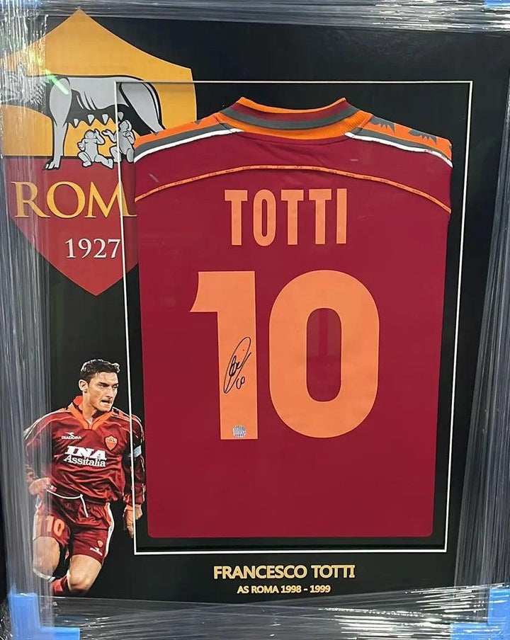 Francesco Totti 10 AS Roma 1998-1999 Home - Signed Soccer Shirt | Exclusive Memorabilia