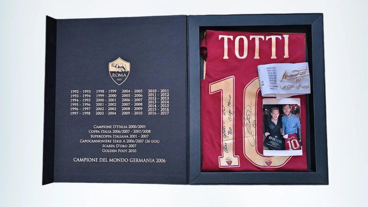 Francesco Totti 10 Roma - Player Issued Shirt | Extremely Rare Farewell Dinner Box