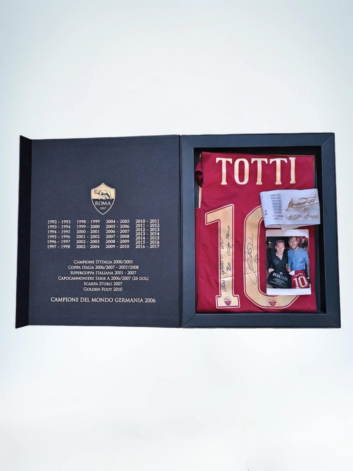 Francesco Totti 10 Roma - Player Issued Shirt | Extremely Rare Farewell Dinner Box