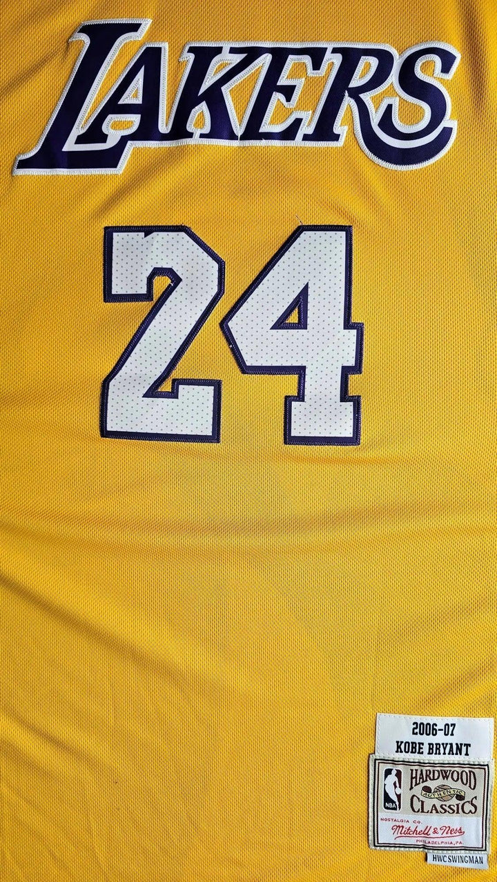 Kobe Bryant 24 LA Lakers 2006-2007 Home - Signed Basketball Jersey | NBA Box