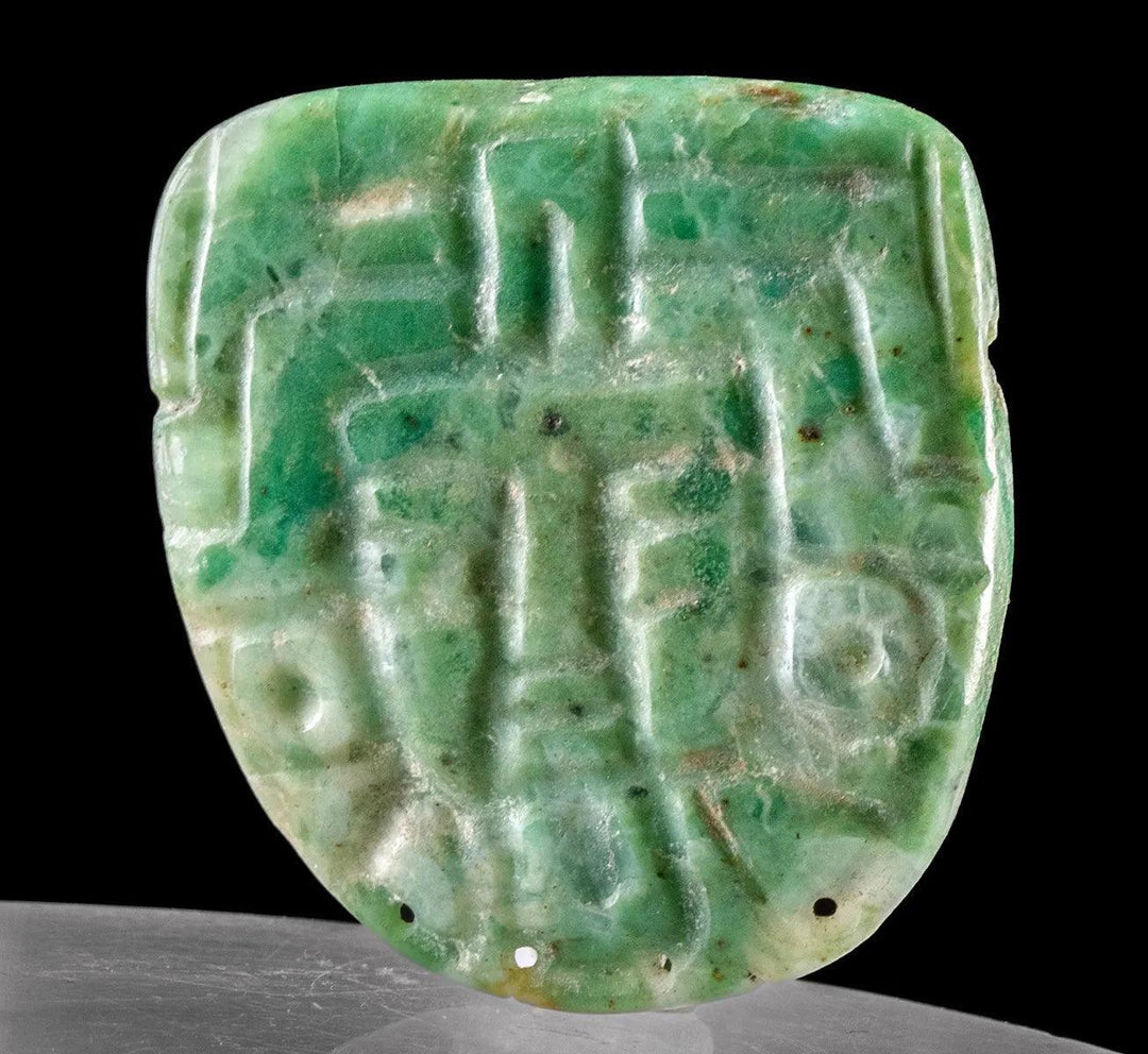 Pre-Columbian Maya Jadeite Lord Pendant - Late Classic Period | Heirloom Artifact