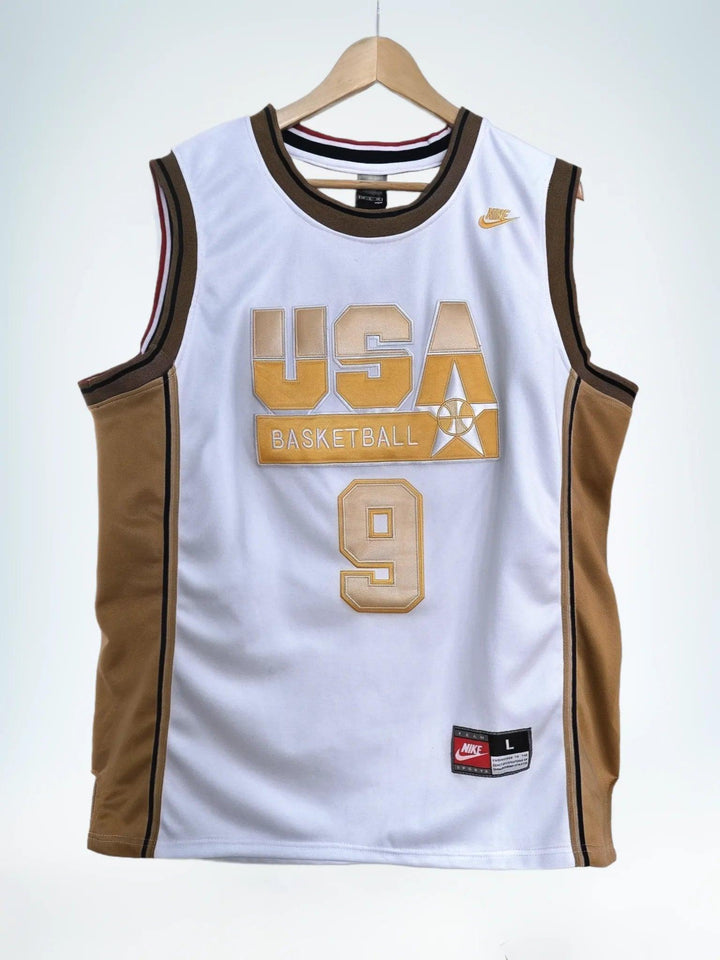 Michael Jordan 9 USA Olympics 1992 Dream Team - Signed Gold Jersey | Upper Deck UDA