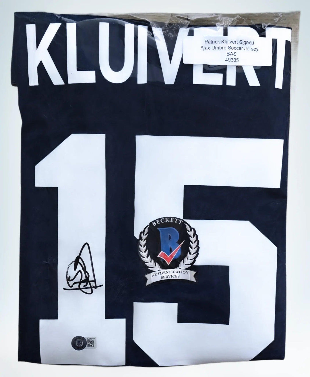 Patrick Kluivert 15 Ajax 1994-1995 - Signed Soccer Shirt | Champions