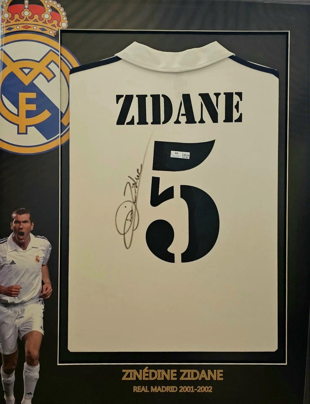 Zinedine Zidane 5 Real Madrid 2001-2002 Home - Signed Soccer Shirt | Champions League