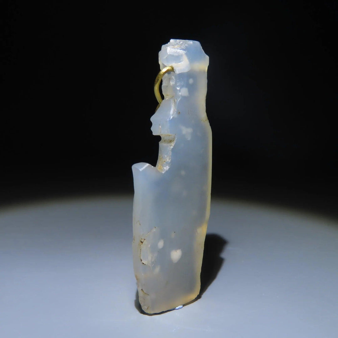 Ancient Egyptian Blue Chalcedony Amulet of Nephthys - 7th to 4th Century BCE | Antonovich Collection