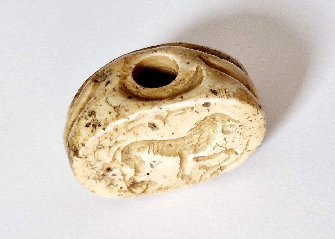 Parthian Soapstone Wolf Seal with Wolf Intaglio - Almost 2000 Years Old | Zelnik Collection