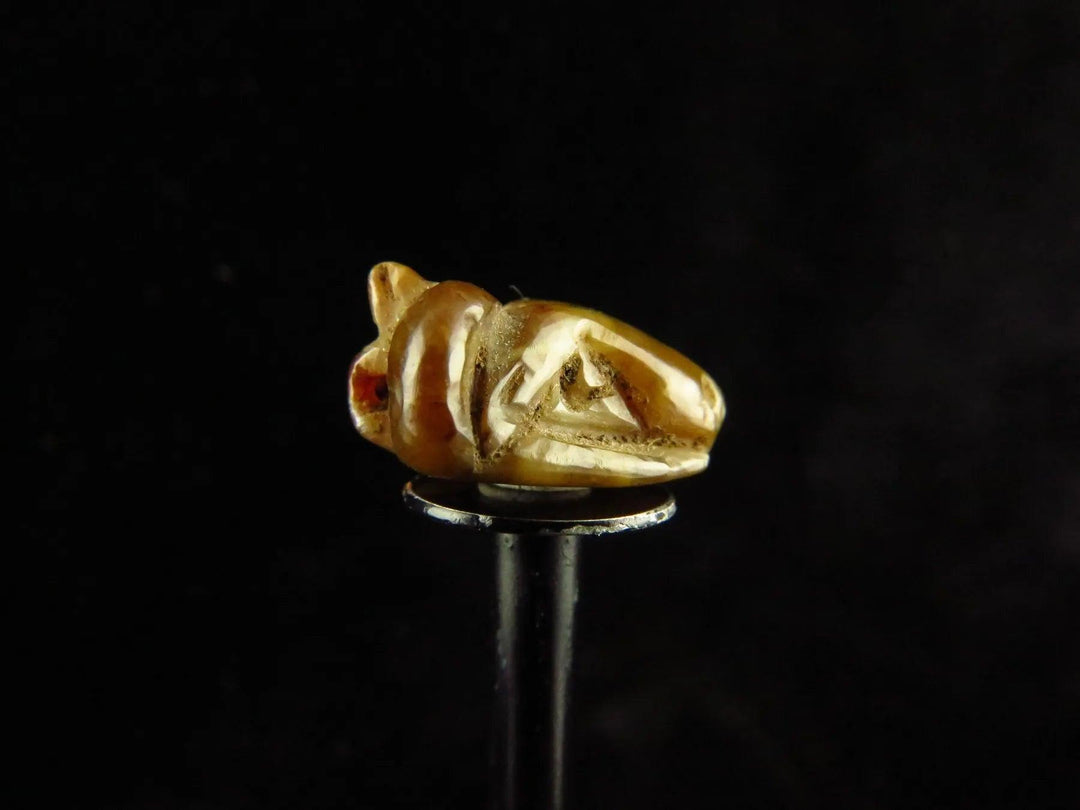 Ancient Egyptian Crystal Khnum Amulet - New Kingdom | Divine Ram's Head Symbol